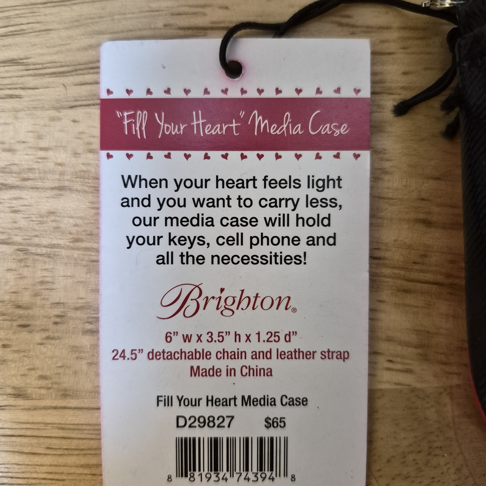 Brighton Red and Cream Heart Clutch - Picture 4 of 10